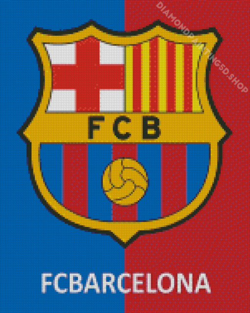 Fc Barcelona Logo Football Diamond Painting