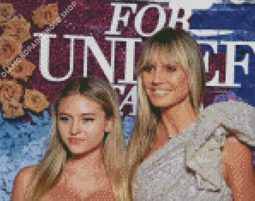 Heidi Klum With Her Daughter Diamond Painting