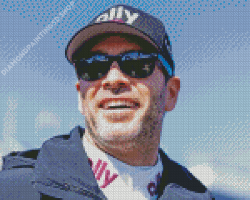 Jimmie Johnson With Sunglasses Diamond Painting