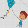 Little Boy With Kites Diamond Painting