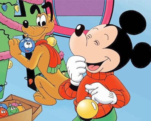 Mickey And Pluto Diamond Painting