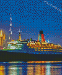 Night Princess Cruise Ship Diamond Painting