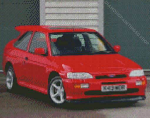 Red Ford Escort RS Diamond Painting