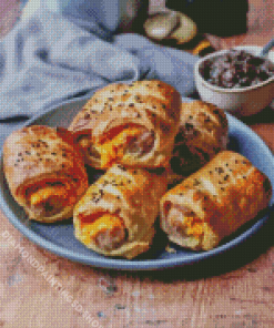 Sausage Roll With Ham Cheddar Diamond Painting
