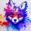 Splatter Colorful Fox Diamond Painting