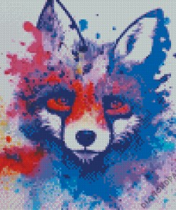 Splatter Colorful Fox Diamond Painting