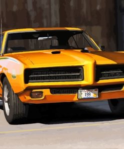 Yellow 1969 Pontiac Car Diamond Painting