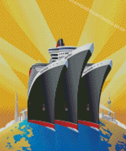 Queen Elizabeth Cruise Ship Diamond Painting