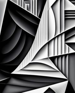 Monochrome Abstract Modern Art Diamond Painting