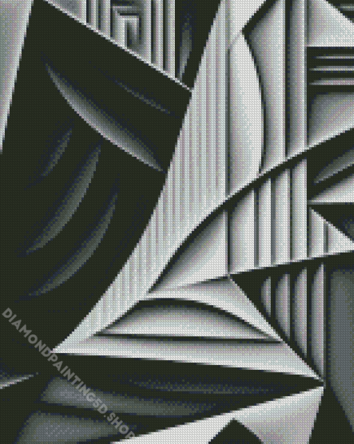 Monochrome Abstract Modern Art Diamond Painting
