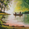 Bass Boat Men Art Diamond Painting