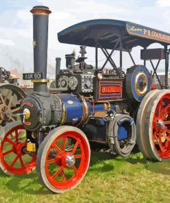 Bluebell Traction Engine Diamond Painting