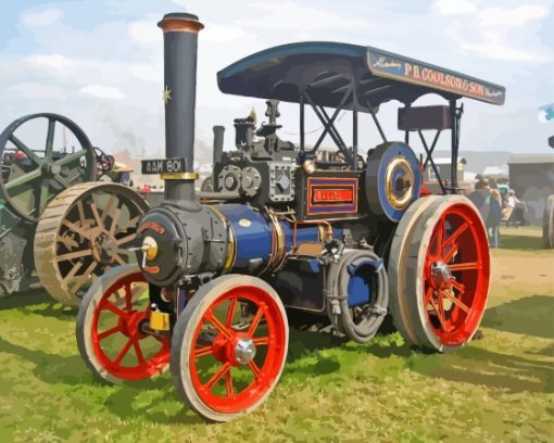 Bluebell Traction Engine Diamond Painting