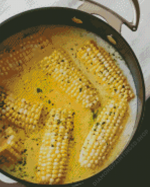 Milk Butter Boiled Corn On The Cob Diamond Painting