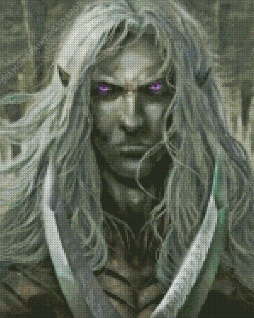 Monochrome Drizzt Dourden Art Diamond Painting