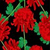 Red Chrysanthemum Illustration Diamond Painting