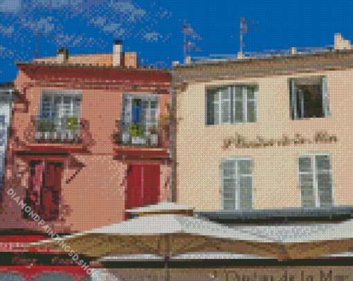 Cassis Houses In France Diamond Painting
