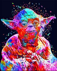 Colorful Yoda Pop Art Diamond Painting