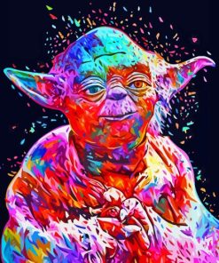 Colorful Yoda Pop Art Diamond Painting