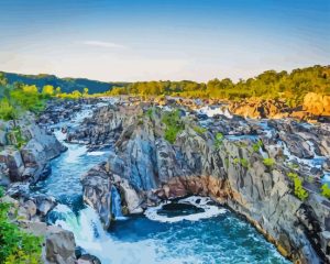 Great Falls From Above Diamond Painting