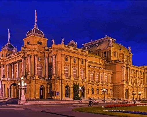 National Theatre Zagreb Diamond Painting
