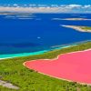 Pink Lake Hillier In Australia Diamond Painting