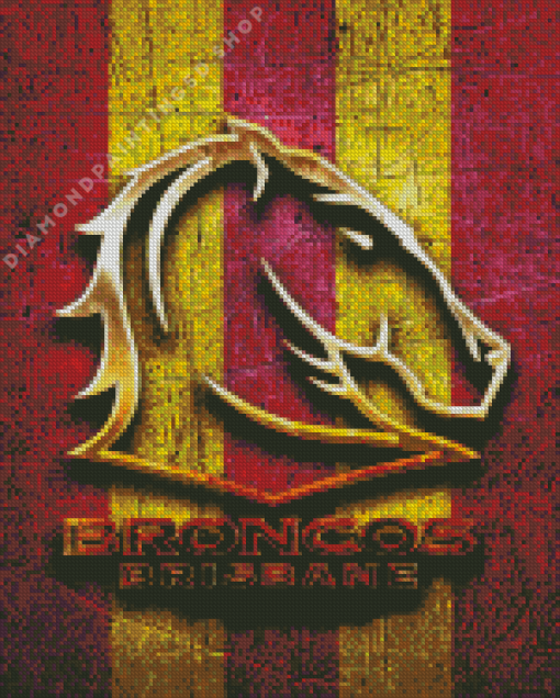 Aesthetic Brisbane Broncos Logo Diamond Paintings