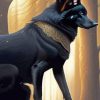 Black Wolf Diamond Painting