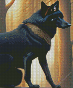 Black Wolf Diamond Painting