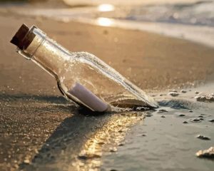 Bottle On Beach Diamond Painting