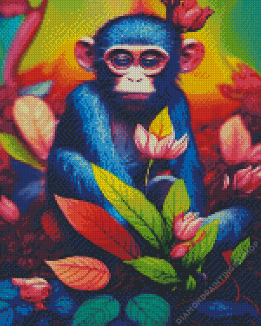 Colorful Monkey Diamond Painting