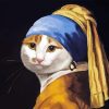 Cat With Pearl Earring Diamond Painting