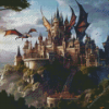 Dragon And Castle Diamond Painting