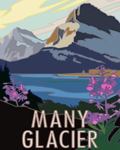 Glacier Park Poster Diamond Painting