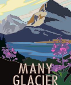 Glacier Park Poster Diamond Painting