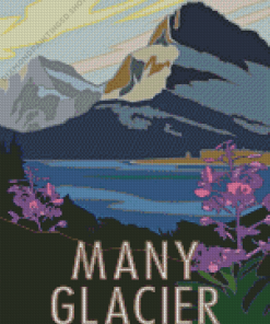 Glacier Park Poster Diamond Painting