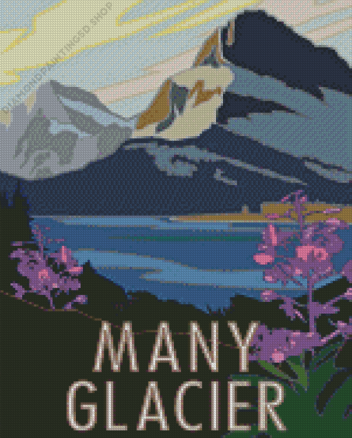 Glacier Park Poster Diamond Painting