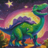 Space Dinosaur Diamond Painting