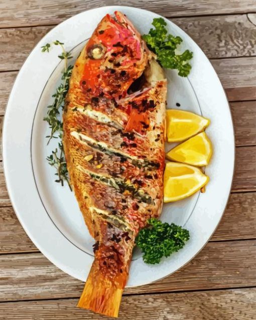 Grilled Snapper Diamond Painting