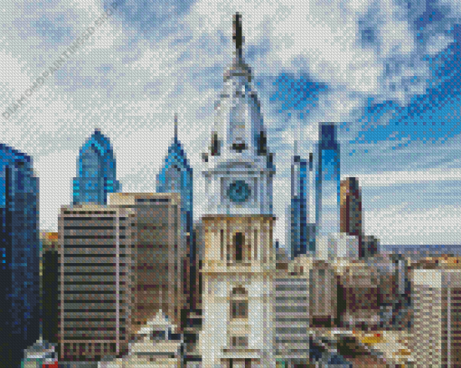 Philadelphia Skyline Diamond Painting