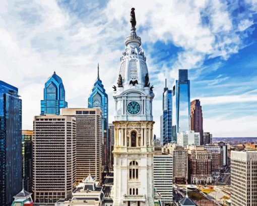 Philadelphia Skyline Diamond Painting