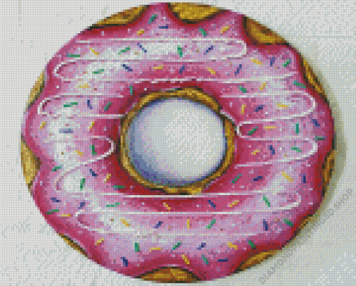 Pink Donut Diamond Painting