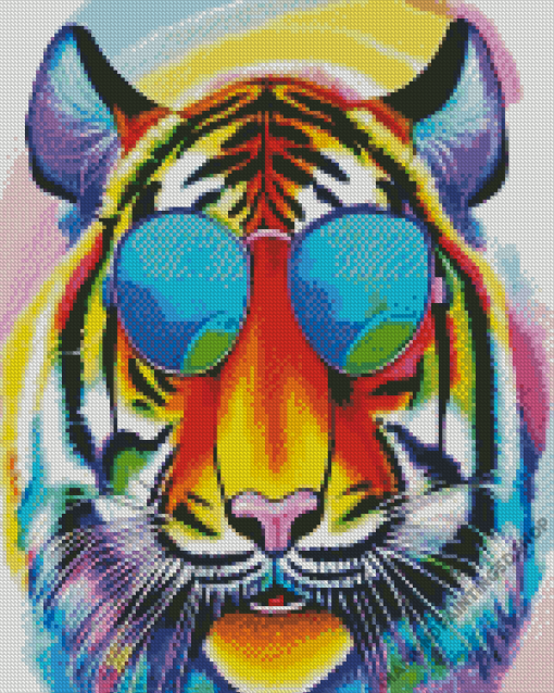 Pop Art Tiger Diamond Painting