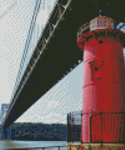 Red Lighthouse Diamond Painting