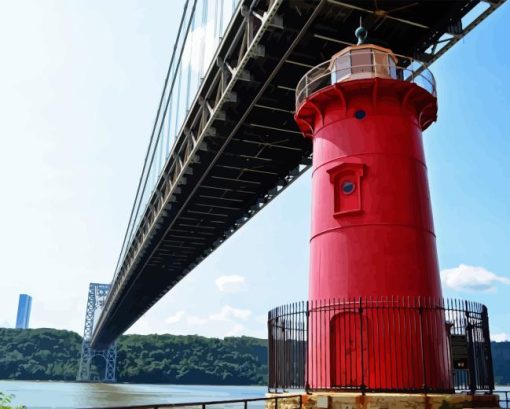 Red Lighthouse Diamond Painting