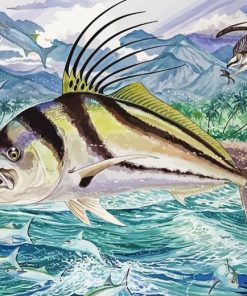 Rooster Fish Diamond Painting