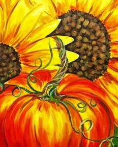 Sunflowers And Pumpkin Diamond Painting