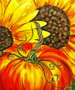 Sunflowers And Pumpkin Diamond Painting