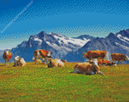 Swiss Cow Diamond Painting