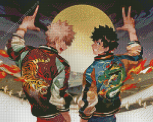 Bakugo And Deku Diamond Painting